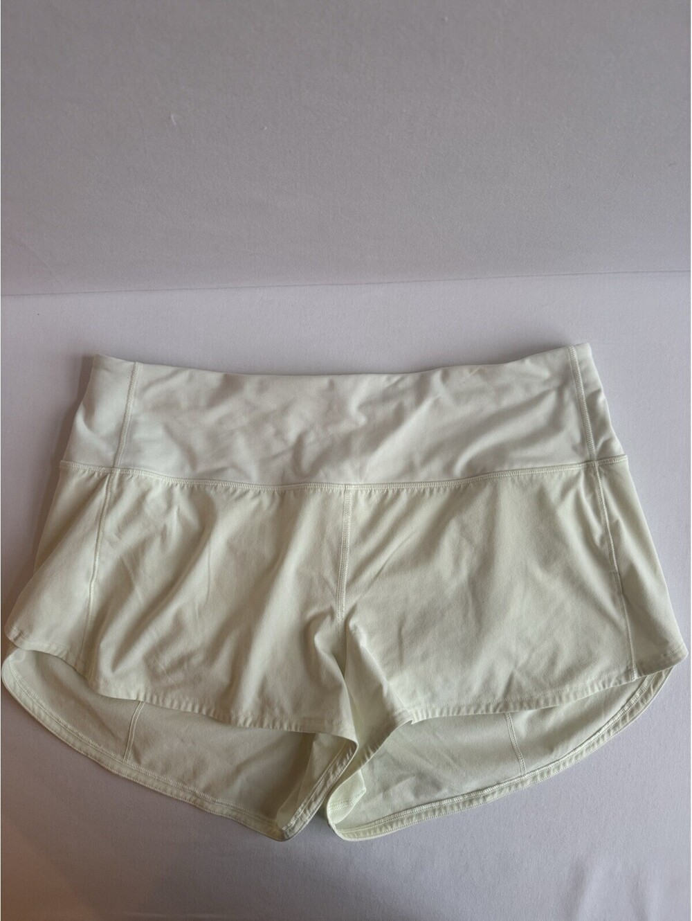 Lululemon Speed Shorts Womens Size 12 Butter Yellow 2.5” Lined Running